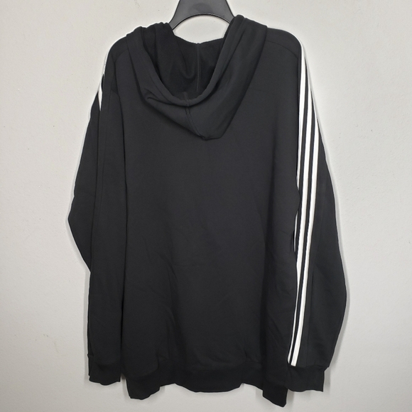 Adidas Essentials Full Zip Hoodie Track Jacket Black size XL Tall NEW - Picture 3 of 9